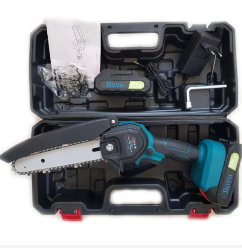 700W Portable Electric Chain Saw, 48V 5000mAh | 2 Batteries + 2 Chains | 6”