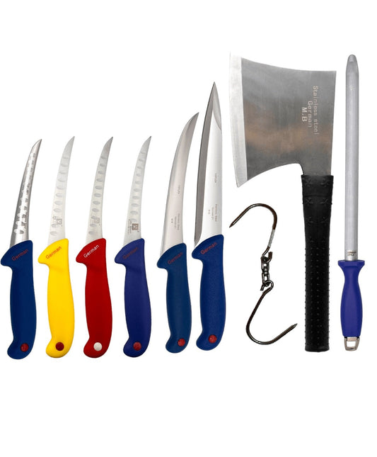Set cuțite de măcelărie profesionale, 8 piese, Tip A