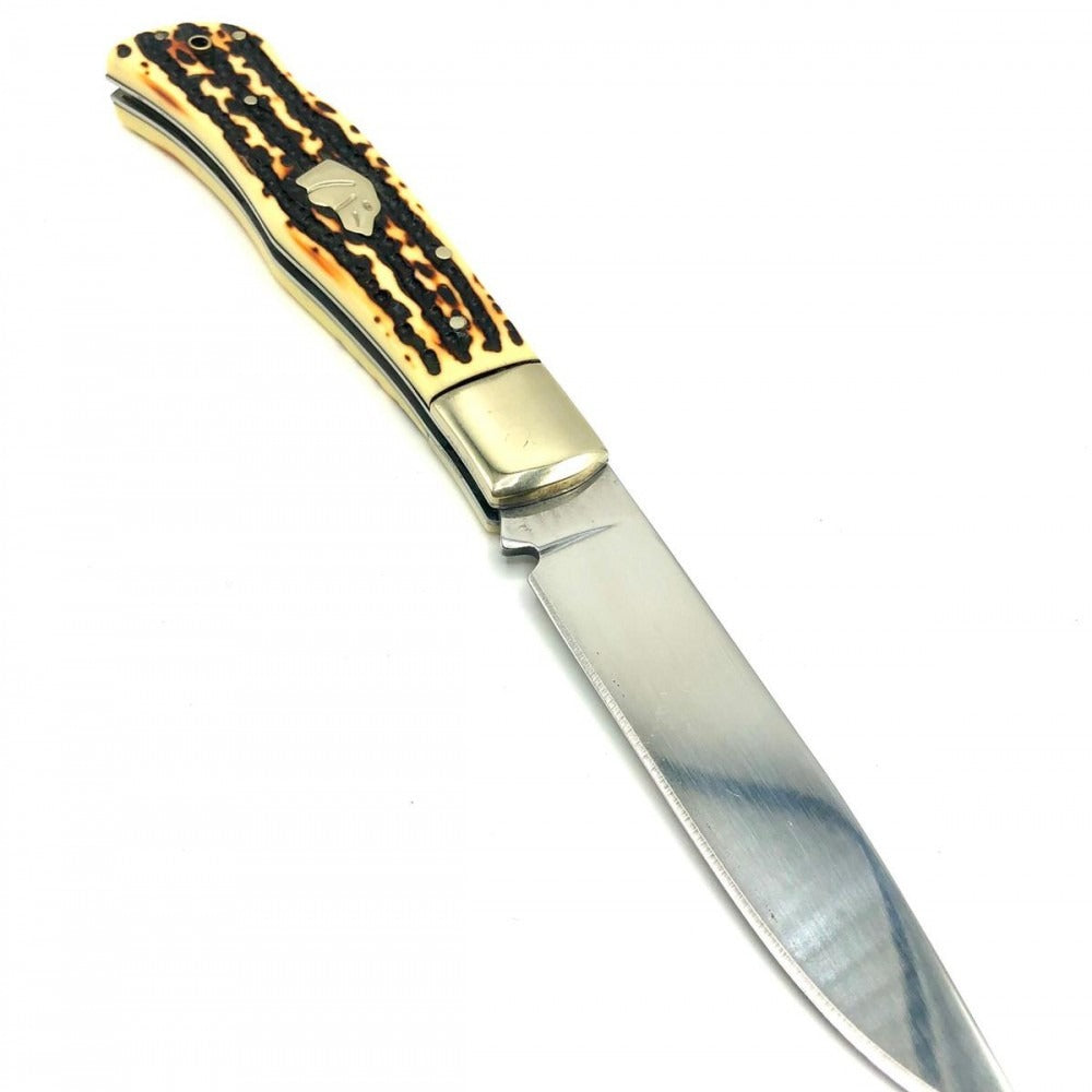 Kézi tollkés, Szarvasagancs-utánzat nyél, 23 cm