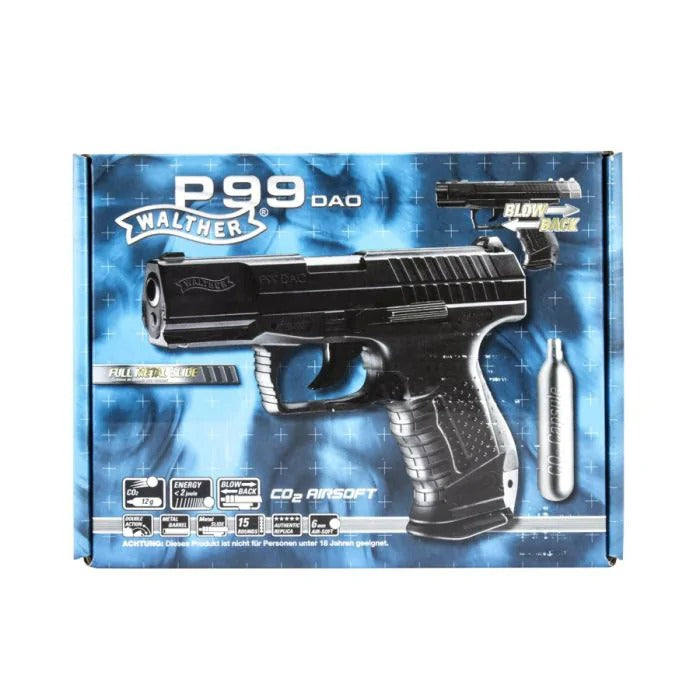 Walther P99 DAO cu butelie CO2, semiautomat