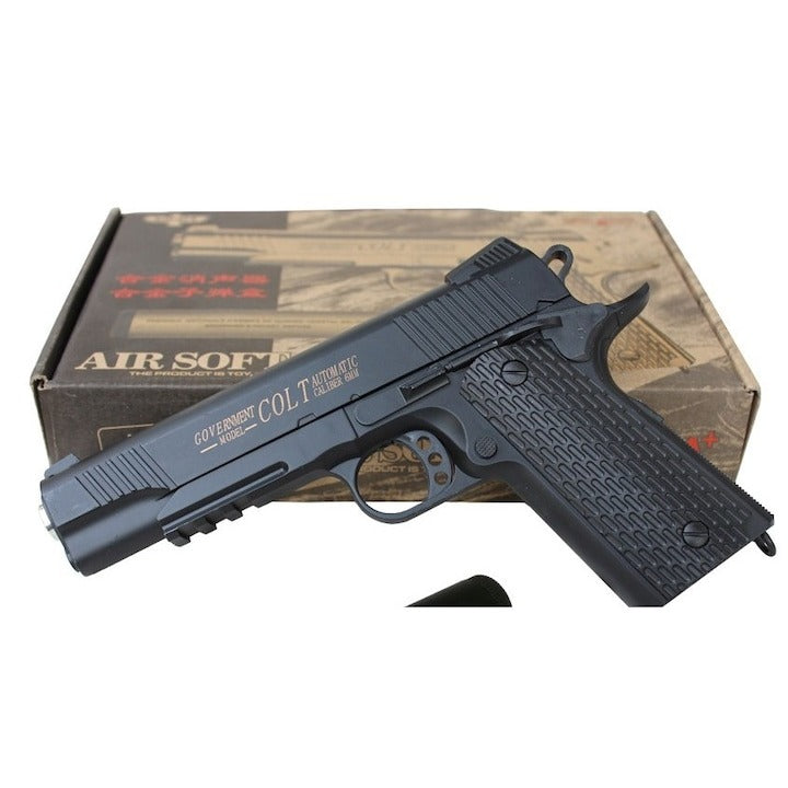 PistoI Airsoft Colt’s K35 cu Manson si cadru Metalic, Calibru 6 mm, 1000 Bile