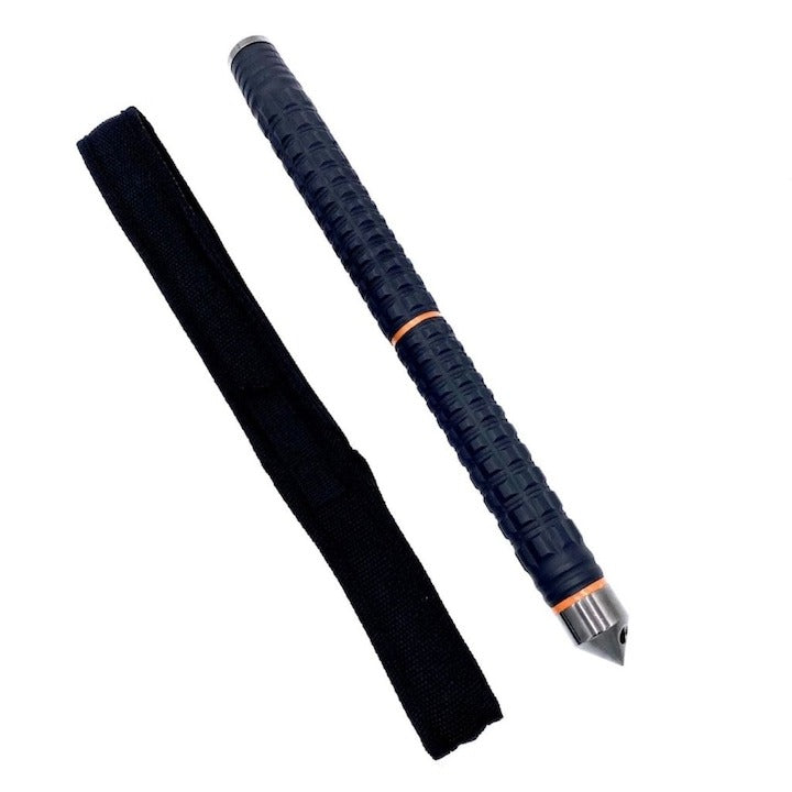 Baston telescopic profesional, mâner din cauciuc, 100 cm