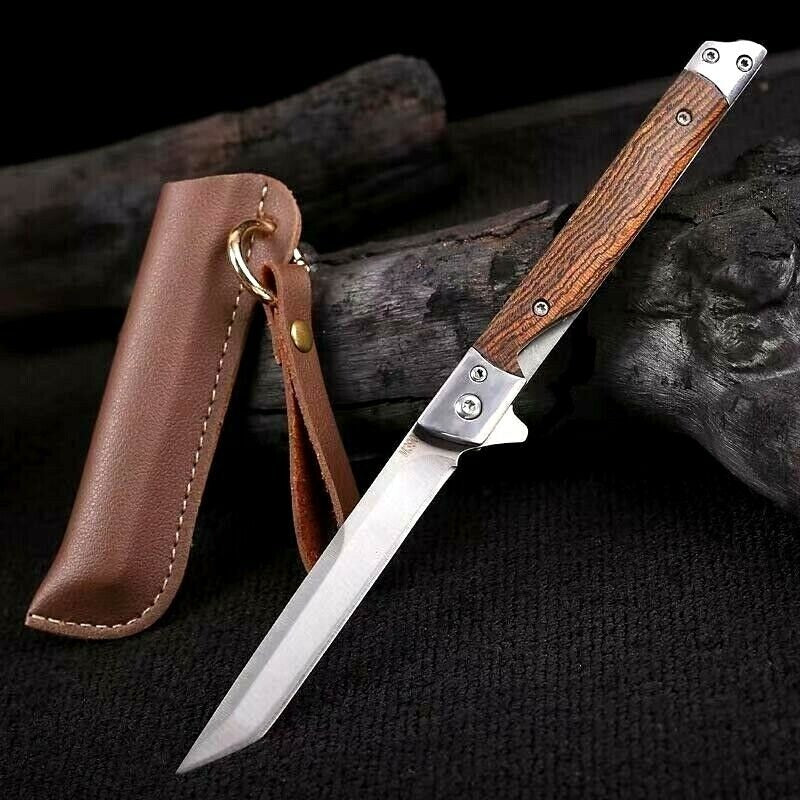 Briceag 21 Cm, Teaca Piele ecologica, Deschidere Manuala