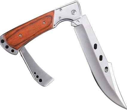 Briceag Bear Style Husa Inclusa, Maner Lemn , Cu Aparatoare Pentru Lama