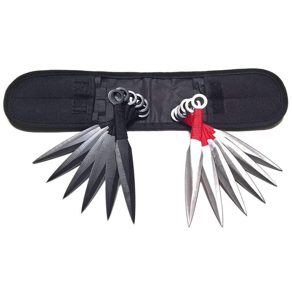 Set 6 Cuțite Tip Kunai pentru Aruncat la Țintă, culoare Argintiu, 15 cm X 2 cm