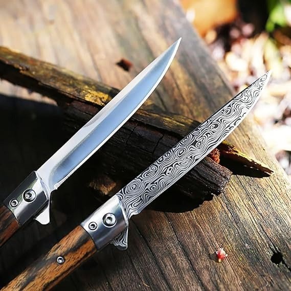 Briceag 21 Cm, Teaca Piele ecologica, Deschidere Manuala