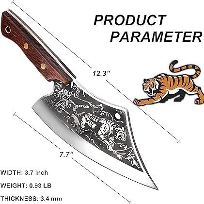 Satar Japonez, Otel Inoxidabil, Full Tang 30 Cm, Lama model Tigru, Husa Inclusa