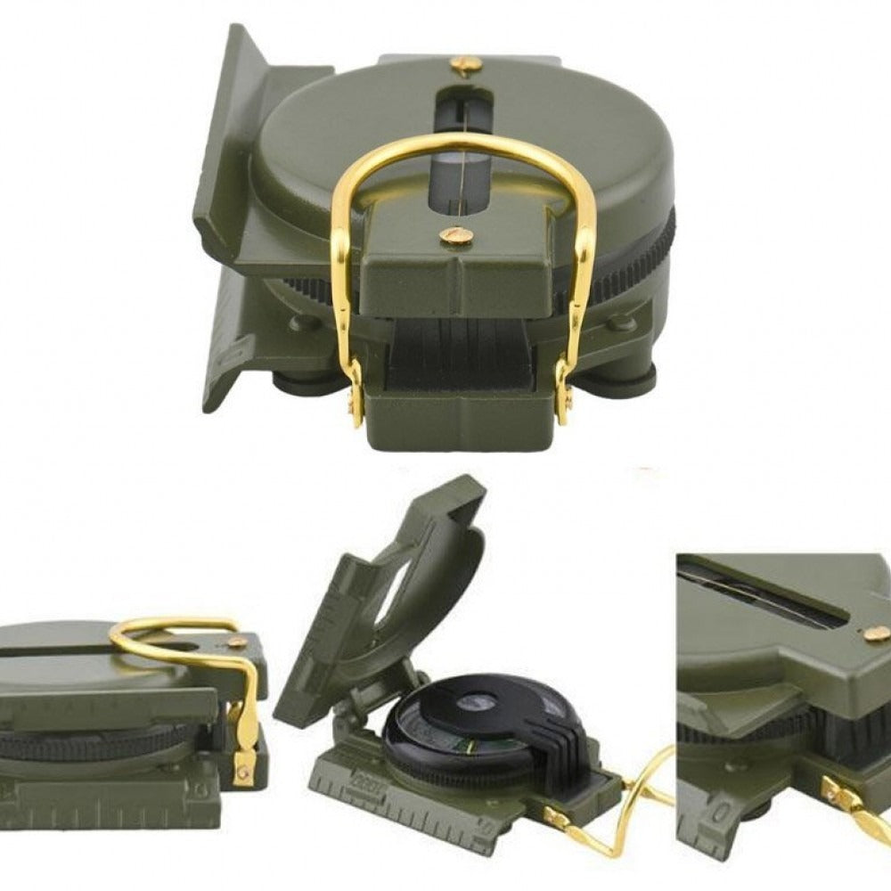 Busola Militara, Profesionala, Din Aluminiu Cu Lupa, Husa Si Snur