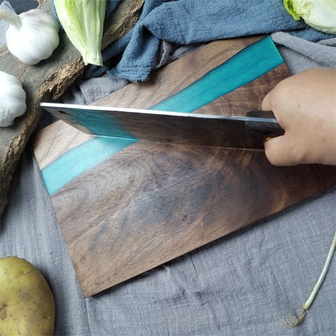 Satarul Bucatarului, Lucrat Manual, Twist Blade, 33 Cm, Otel Inoxidabil, Maro