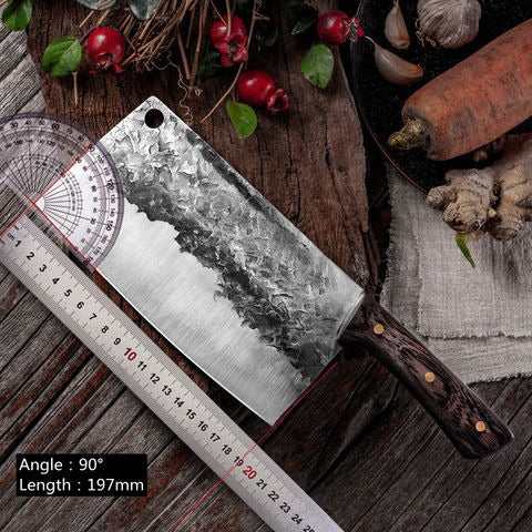 Satarul Bucatarului, Lucrat Manual, Twist Blade, 33 Cm, Otel Inoxidabil, Maro