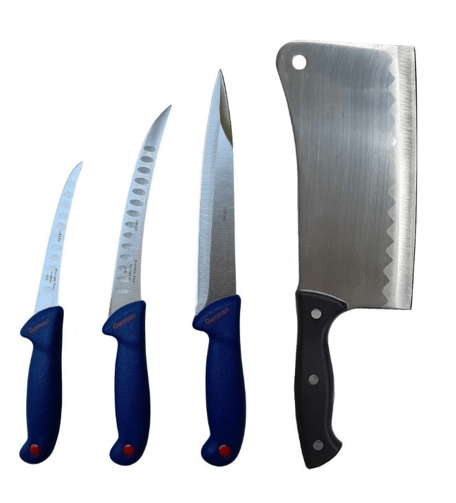 Set cutite de macelarie, 4 piese, otel inoxidabil