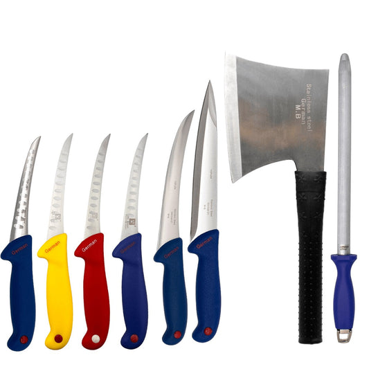 Set cuțite de măcelărie profesionale, 8 piese, Tip A
