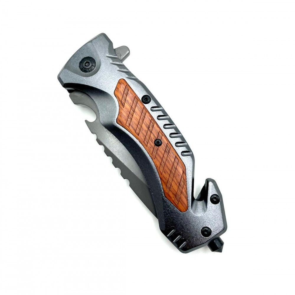 Briceag Jeep, 23 Cm, Prindere La Curea, Desfacator Sticla, Cutter De Taiat Centura