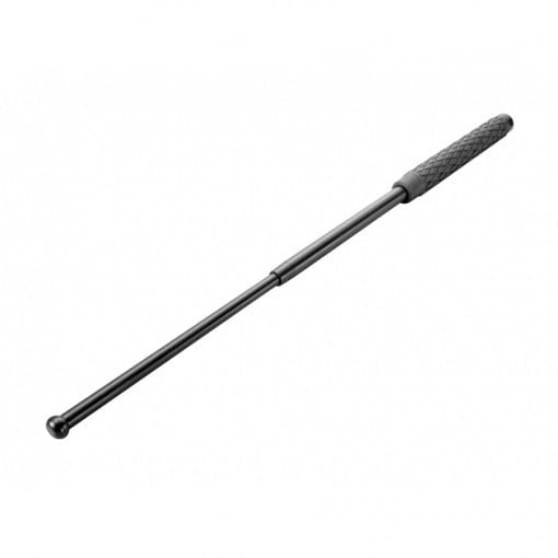 Baston Telescopic Profesional Negru , Maner Cauciuc, Husa, 64cm
