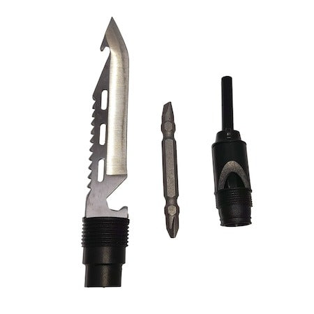 Lopata Multifunctionala 10 in 1, Fabricata din Otel Inoxidabil, Lungime 76 cm, Culoare Portocaliu