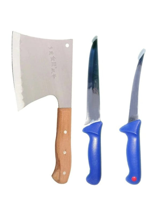 Set 2 cutite Macelarie + Satar pentru spart oase