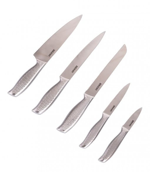 Set cutie cu suport din lem (5 cutite)