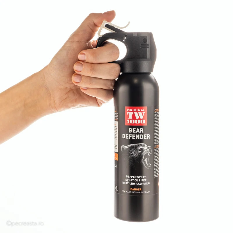Spray Anti Urs TW1000 Bear Defender 225 ml, Jet pana la 10 m, Fabricat in Germania, Spray cu Piper pentru Ursi, Lupi, Caini Agresivi