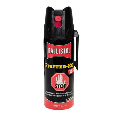 Spray paralizant cu piper BALLISTOL Pfeffer-KO Jet (50 ml) raza 4-5 m