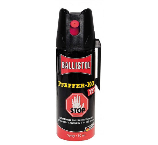 Spray paralizant cu piper BALLISTOL Pfeffer-KO Jet (50 ml) raza 4-5 m