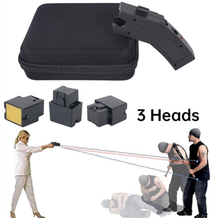 Pistol Taser cu Electrosoc , Lanterna led , Alarma si laser  , 6 rezerve plus toc pentru pistol