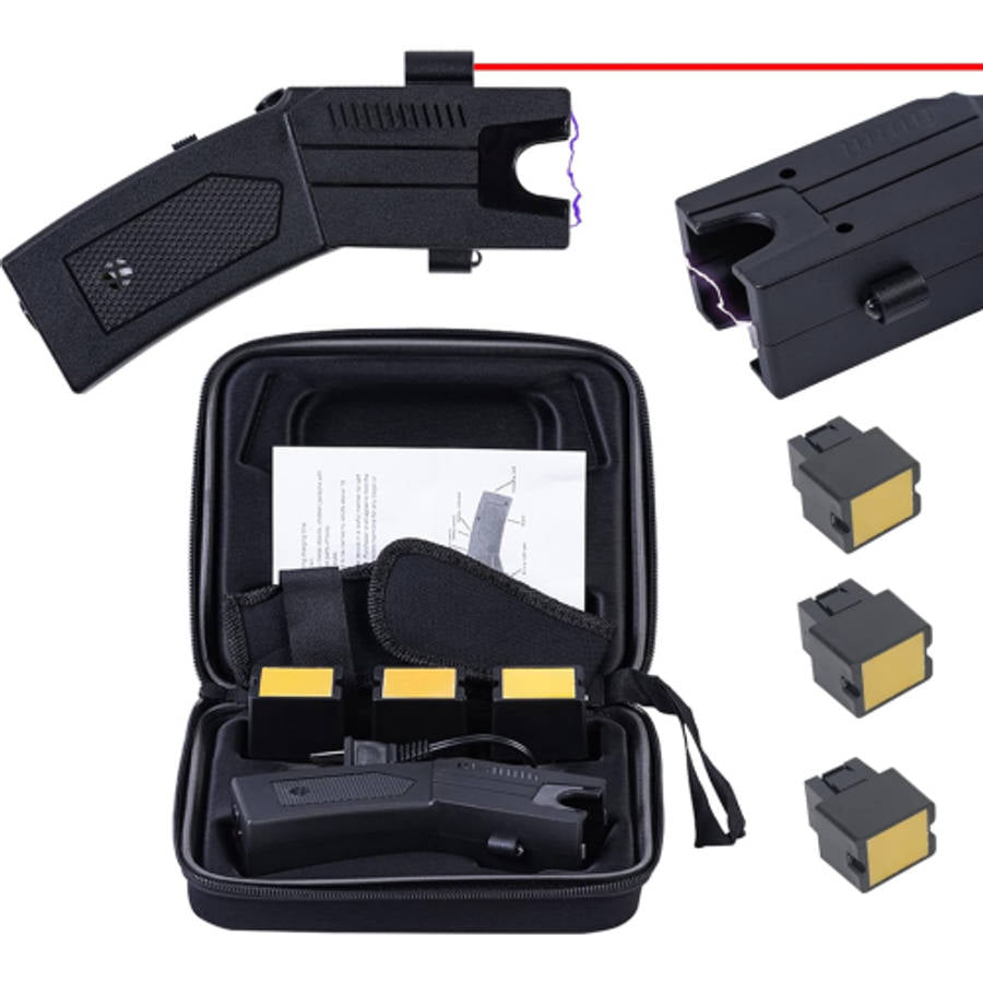 Pistol Taser cu Electrosoc , Lanterna led , Alarma si laser  , 6 rezerve plus toc pentru pistol