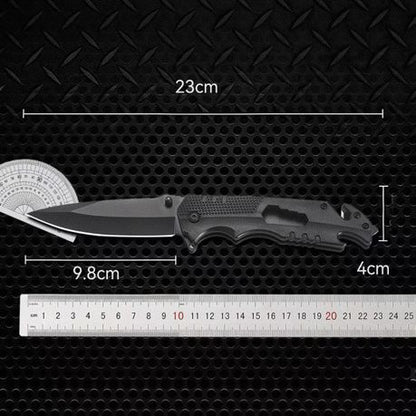 Briceag de Colectie 23 cm Multifuncțional 5 în 1 , Spargător Geamuri, Cutter Centură, Cheie pentru Șuruburi, Prindere la Curea Desfacator capce