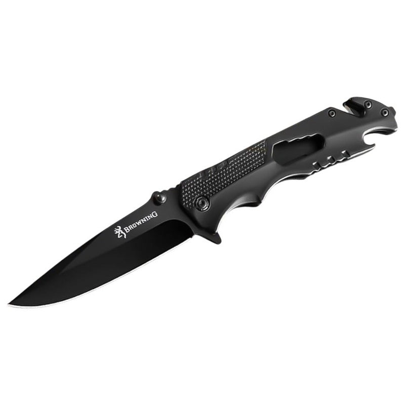 Briceag de Colectie 23 cm Multifuncțional 5 în 1 , Spargător Geamuri, Cutter Centură, Cheie pentru Șuruburi, Prindere la Curea Desfacator capce