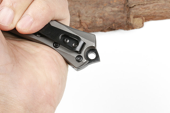 Briceag de buzunar tip Stileto Lamă 9,5 cm, Oțel Inoxidabil, Clip de Curea, Spărgător de Geamuri, 21 cm deschis