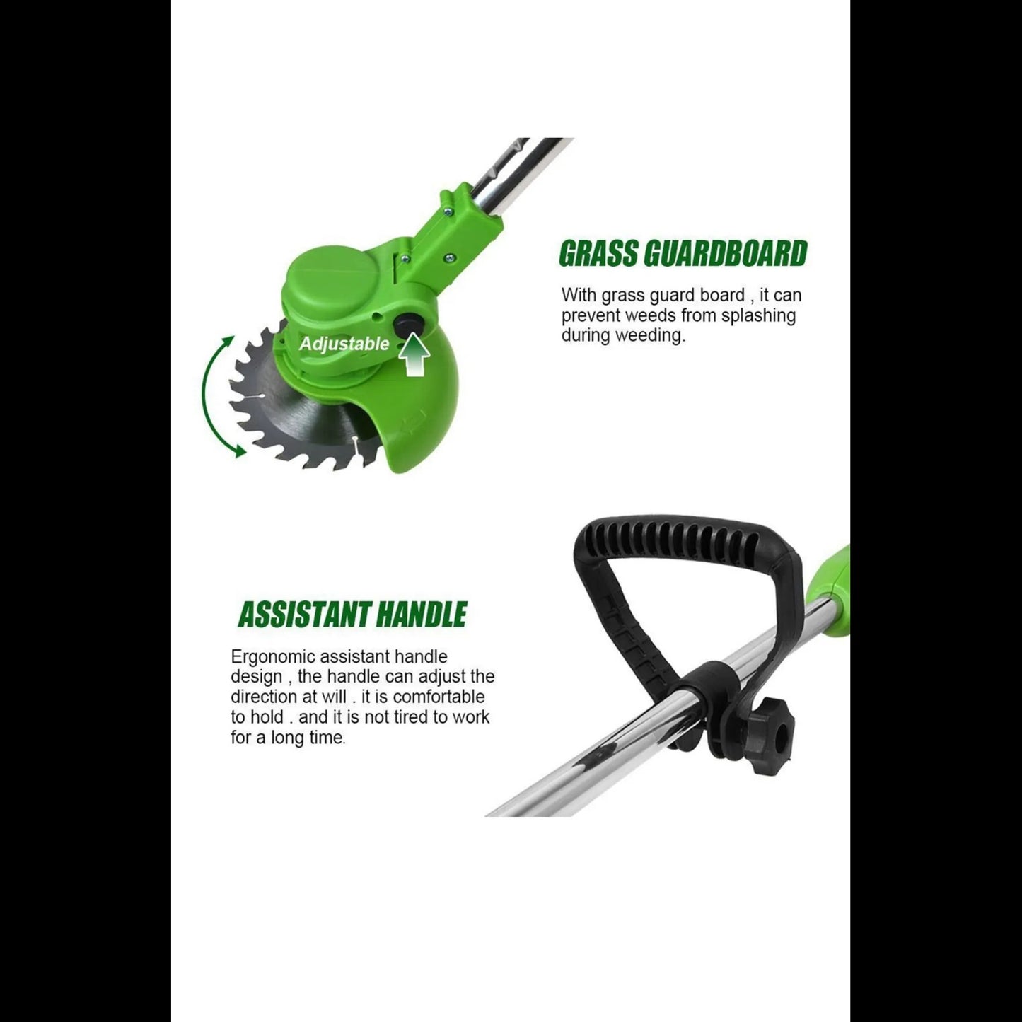 Trimmer Electric Portabil 800W cu 2 Baterii 24V