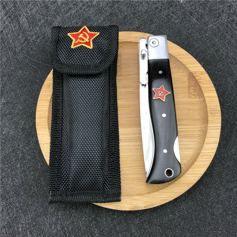 Briceag Rusesc de Colectie cu deschidere manuala 22 cm cu husa pentru prindere la curea
