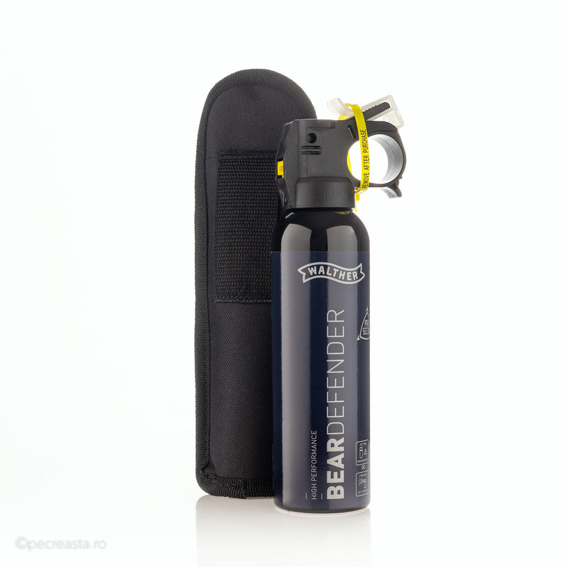 Spray cu Piper Anti Urs Walther Bear Defender 225ml Spray Autoaparare Profesional pentru Ursi si Animale Salbatice, Raza 10m, Ideal pentru Camping, Pescuit si Activitati Outdoor plus Husa cadou