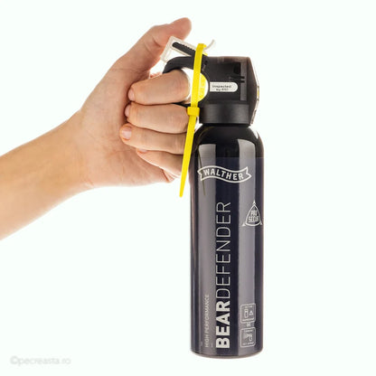 Spray cu Piper Anti Urs Walther Bear Defender 225ml Spray Autoaparare Profesional pentru Ursi si Animale Salbatice, Raza 10m, Ideal pentru Camping, Pescuit si Activitati Outdoor plus Husa cadou