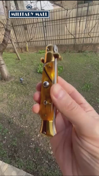 Stlletto Tony Montana Auriu, 23 cm