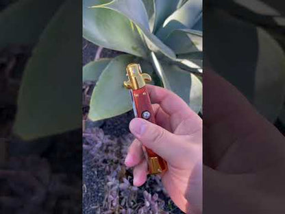 Stlletto Tony Montana Auriu, 23 cm