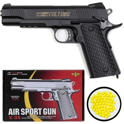 PistoI Airsoft Colt’s K35 cu Manson si cadru Metalic, Calibru 6 mm, 1000 Bile