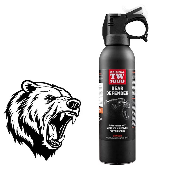 Spray Anti Urs TW1000 Bear Defender 225 ml, Jet pana la 10 m, Fabricat in Germania, Spray cu Piper pentru Ursi, Lupi, Caini Agresivi
