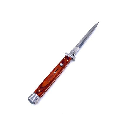 Automatic Stiletto Knife, 34 Cm, Case Included, Brown