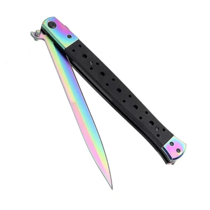 Set 2 Bricege Stiletto cu deschidere manual Auriu & Multicolor, lungime 33 cm