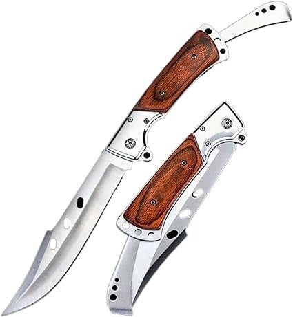 Включен калъф за нож в стил мечка, дървена дръжка, с предпазители за острието