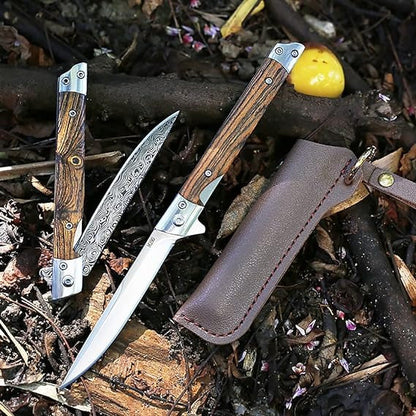 Briceag 21 Cm, Teaca Piele ecologica, Deschidere Manuala