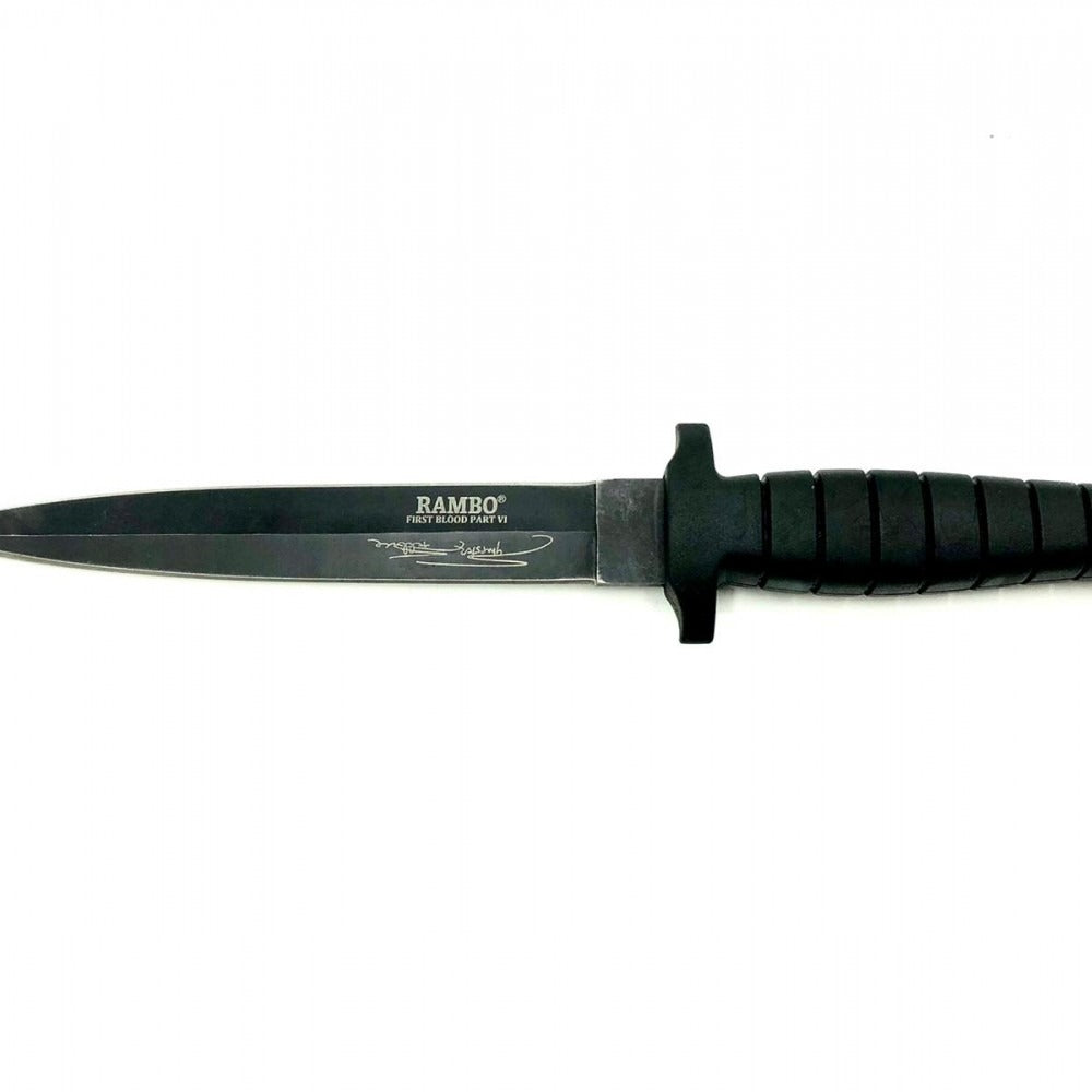 Rambo VI Collection kés, dupla penge, gumi nyél, 31 cm