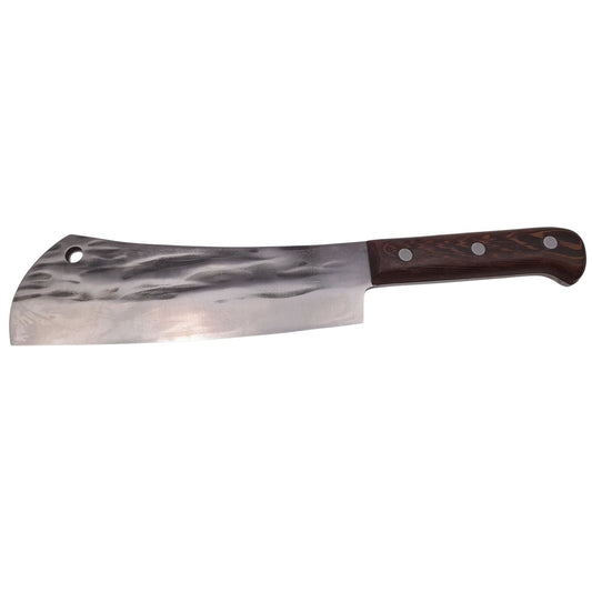 Нож за готвач, ръчна изработка, 30 см, неръждаема стомана, 540 г, кафяв
